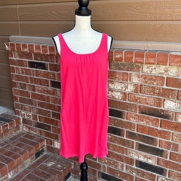 Splendid Two Tone Hot Pink Sleeveless Tank Mini Dress Women's Size Small - Picture 1 of 6